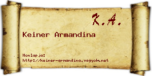 Keiner Armandina névjegykártya